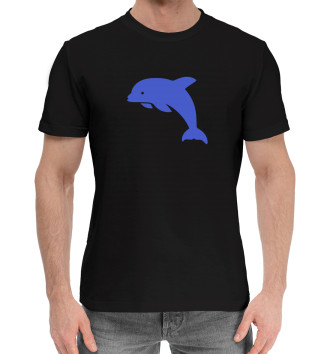 Мужская Хлопковая футболка Дельфин
