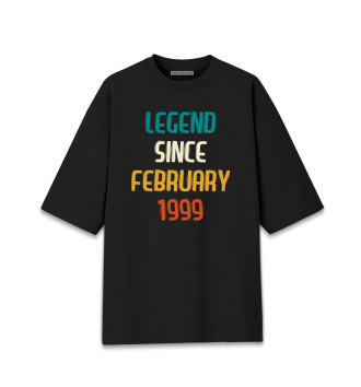 Женская Хлопковая футболка оверсайз Legend Since February 1999