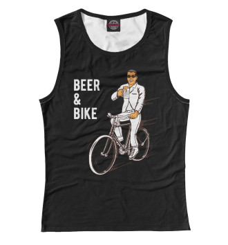 Майка для девочек Велосипед и пиво