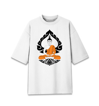 Женская Хлопковая футболка оверсайз Медитация