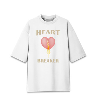 Мужская Хлопковая футболка оверсайз Heart breaker