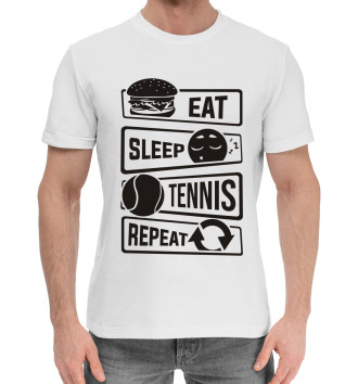 Хлопковая футболка Есть, спать, теннис