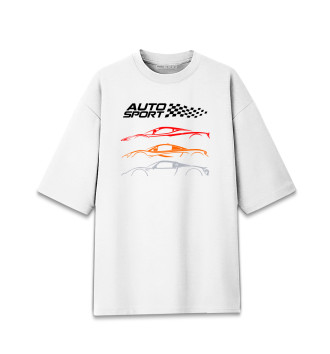 Хлопковая футболка оверсайз Auto sport