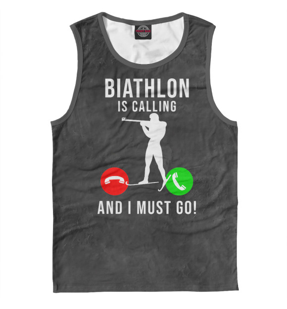 Майка Biathlon Is Calling  And I для мальчиков 