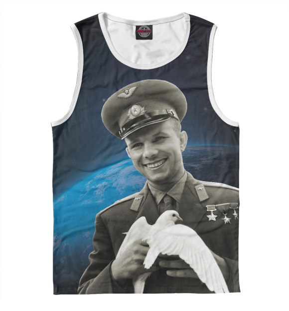 Майка Гагарин с голубем мира для мальчиков 