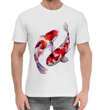 Мужская Хлопковая футболка Рыбы