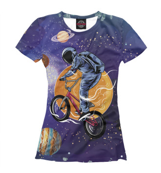 Футболка для девочек Space bicycle