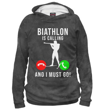 Худи для девочек Biathlon Is Calling  And I