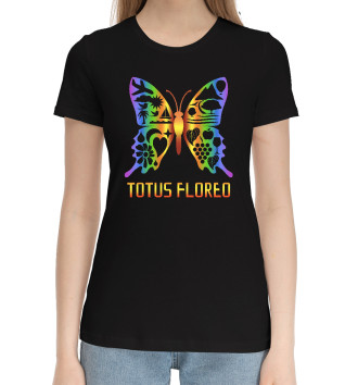 Женская Хлопковая футболка Totus Floreo