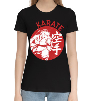 Женская Хлопковая футболка Karate