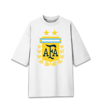 Женская Хлопковая футболка оверсайз Сборная Аргентины