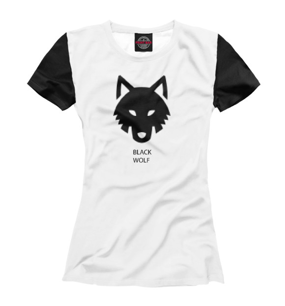 Футболка Black wolf - paw для девочек 