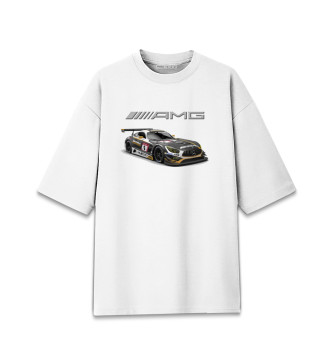 Хлопковая футболка оверсайз Mercedes AMG Motorsport