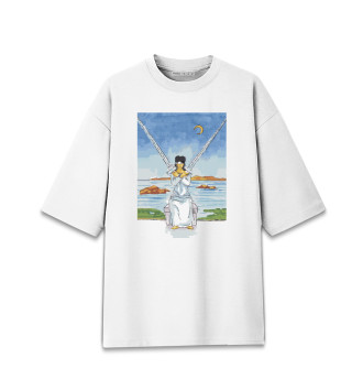 Женская Хлопковая футболка оверсайз Таро Уэйта - Двойка Мечей