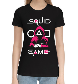 Хлопковая футболка Squid game: guard-killer