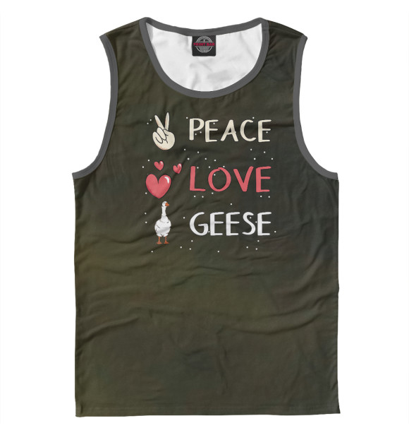 Майка Peace Love Geese для мальчиков 