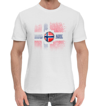 Хлопковая футболка Флаг Норвегии