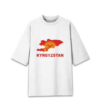 Женская Хлопковая футболка оверсайз Киргизстан