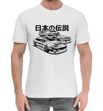 Мужская Хлопковая футболка Японские Легенды. 240Sx, Skyline, 300ZX