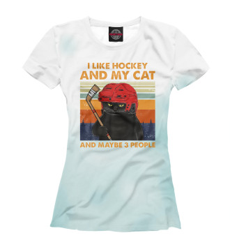 Футболка I Like Hockey My Cat