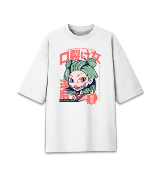 Хлопковая футболка оверсайз Kuchisake Onna Demon