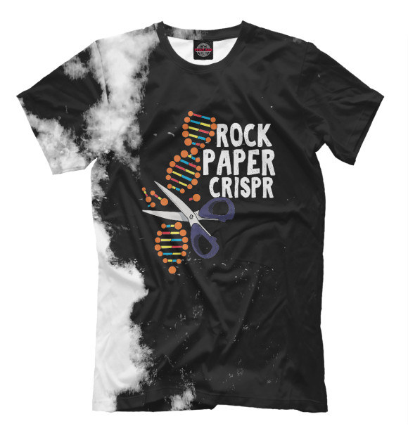 Футболка Rock Paper Crispr DNA для мальчиков 