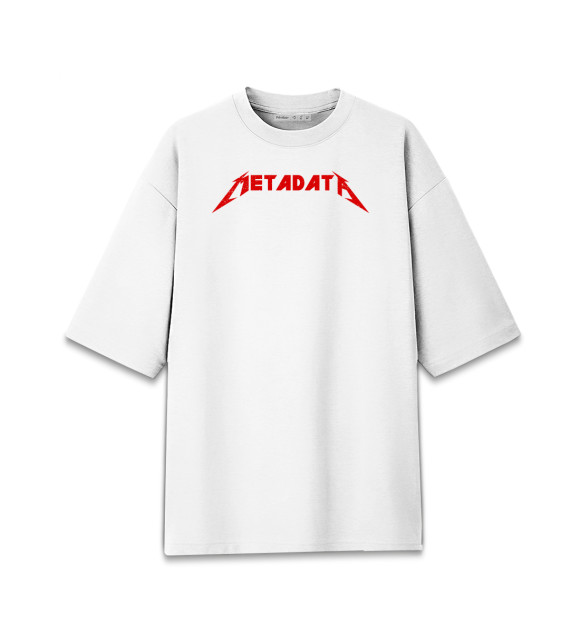 Мужская Хлопковая футболка оверсайз Metadata Для Программистов