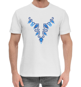 Хлопковая футболка Славянский, узор,  орнамент