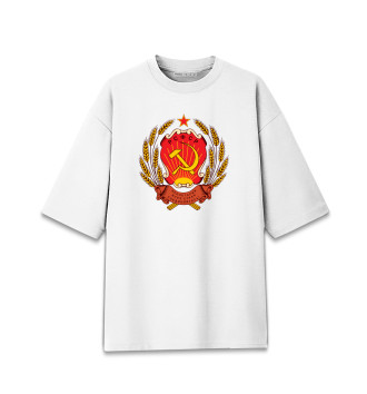 Женская Хлопковая футболка оверсайз Российская СФСР