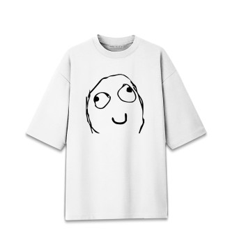 Мужская Хлопковая футболка оверсайз Face