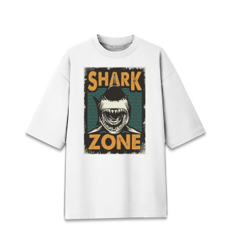 Женская Хлопковая футболка оверсайз Shark Zone