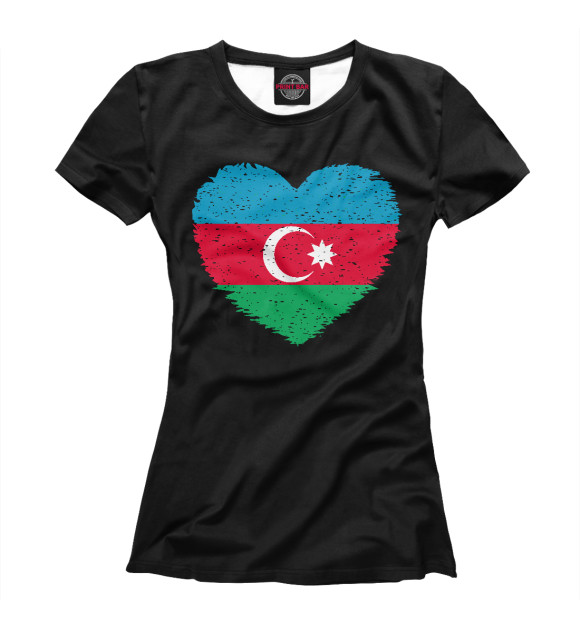 Футболка Сердце Азербайджана для девочек 