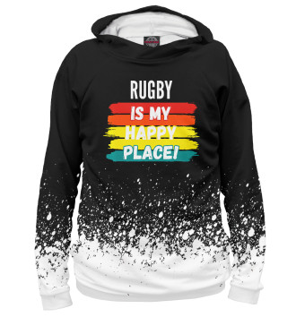 Худи для девочек Rugby Is My Happy Place!