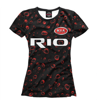 Женская Футболка Kia Rio | Капли Дождя