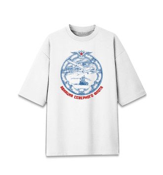 Женская Хлопковая футболка оверсайз Авиация Северного Флота