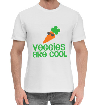Мужская Хлопковая футболка Veggies Are Cool