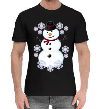 Хлопковая футболка Снеговик
