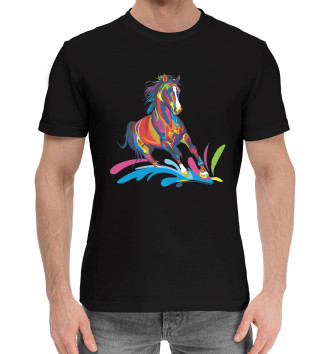Хлопковая футболка Collor Horse