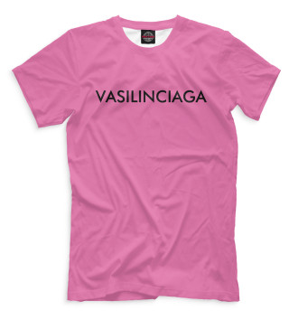 Футболка для мальчиков Vasilinciaga розовый фон