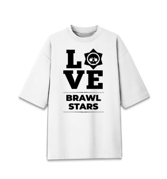 Мужская Хлопковая футболка оверсайз Brawl Stars Love Classic