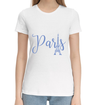 Хлопковая футболка Париж