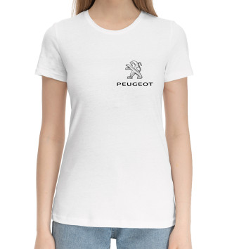 Женская Хлопковая футболка Peugeot | Пежо