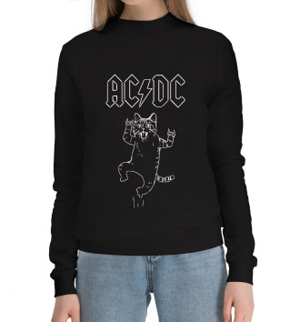 Хлопковый свитшот AC/DC/котик