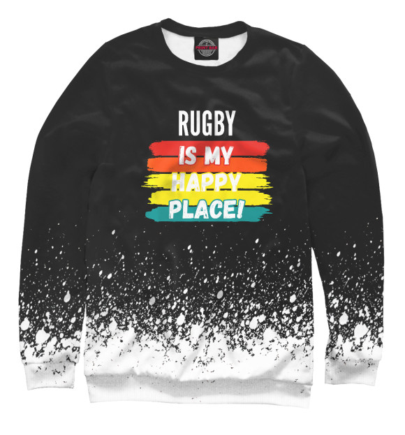 Свитшот Rugby Is My Happy Place! для девочек 
