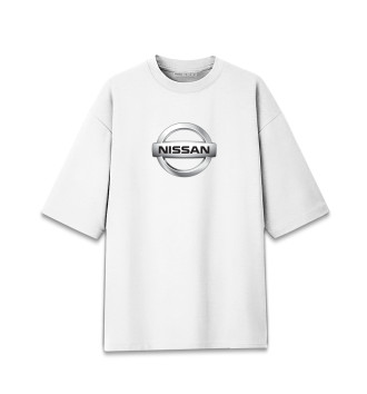 Хлопковая футболка оверсайз Nissan