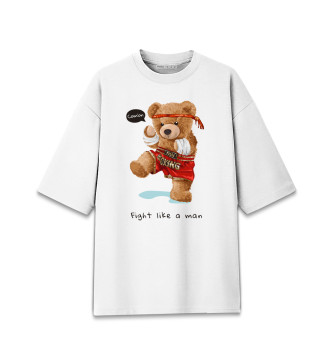 Женская Хлопковая футболка оверсайз Медведи