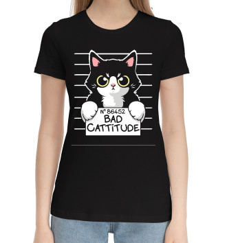 Хлопковая футболка Bad Cat