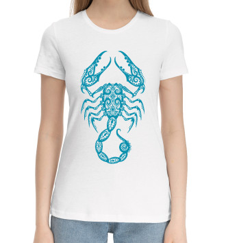 Женская Хлопковая футболка Зодиак - Скорпион