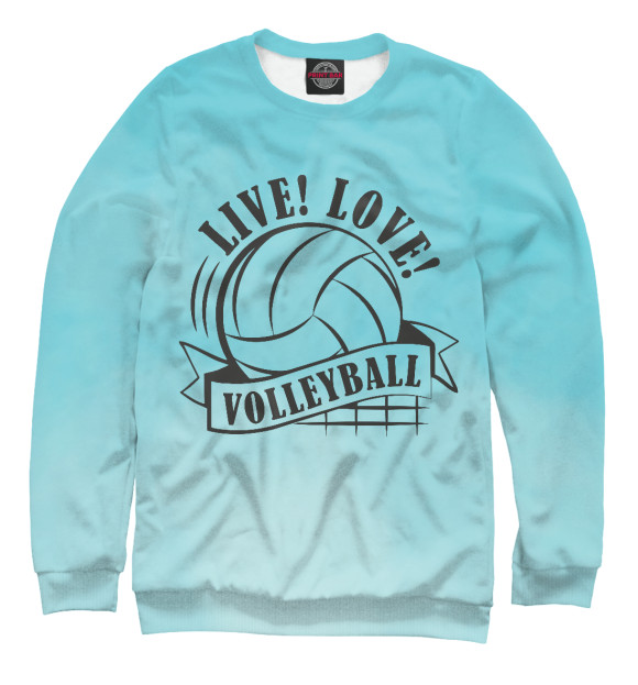 Свитшот Live! Live! Volleyball! для девочек 