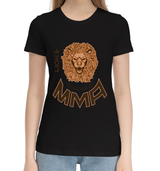 Женская Хлопковая футболка MMA лев